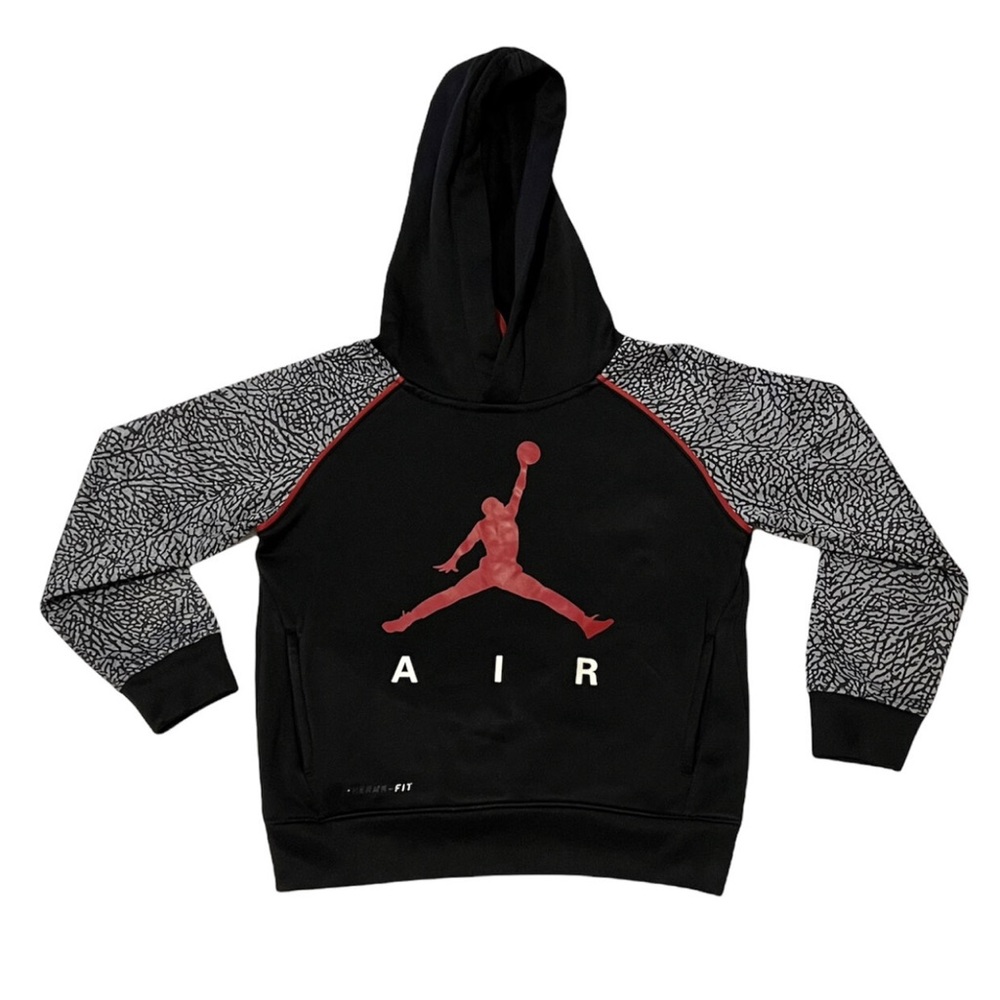 Nike Air Jordan Therma-Fit Boys XS 4, Hoodie Active Pullover Sweatshirt, 3-4 YRS